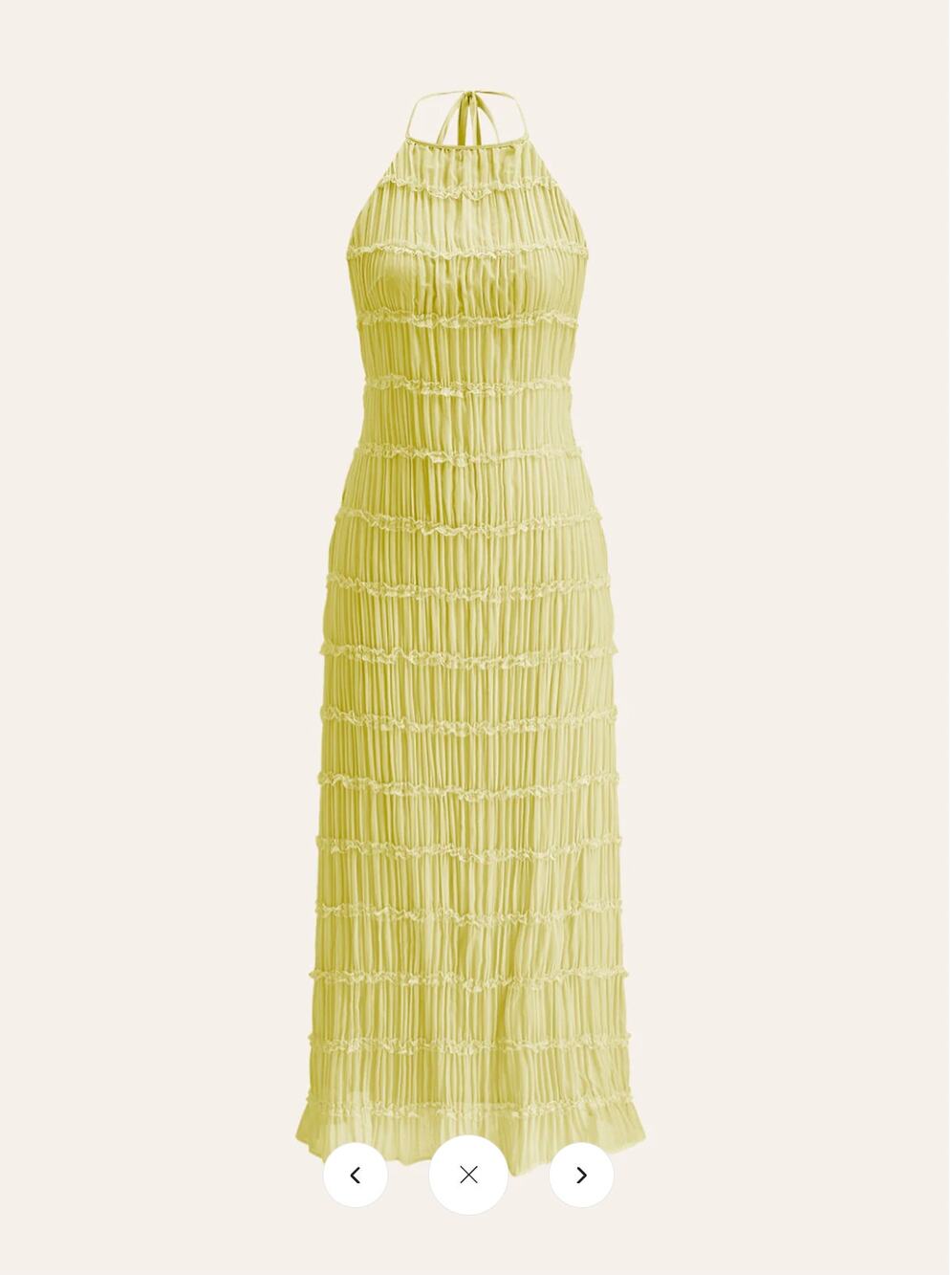 NWT Commense Halter Strappy Back Ruffled Dress Sz M